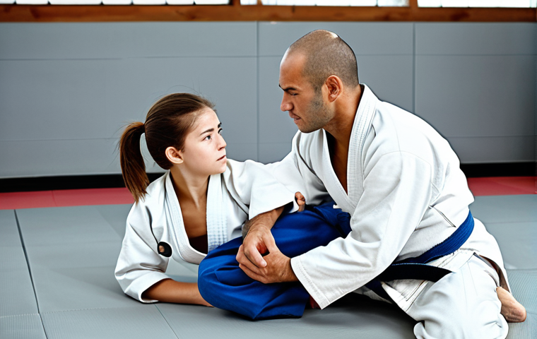 유도 강습 가격 비교 - Dojo Training Session**

"A diverse group of adults practicing Judo throws in a bright, clean dojo. ...