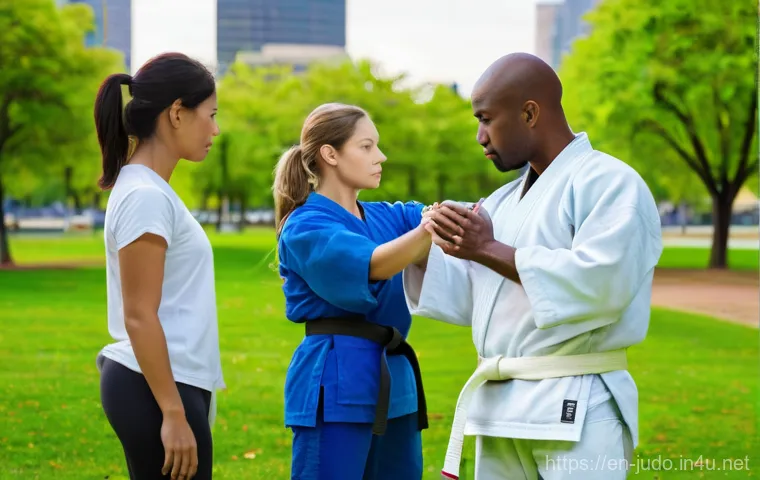 유도와 생활 방어술 - **Prompt:** A female Judo practitioner, mid-20s, with a strong, focused expression, executing a grac... 유도와 생활 방어술 - **Prompt:** A female Judo practitioner, mid-20s, with a strong, focused expression, executing a grac...