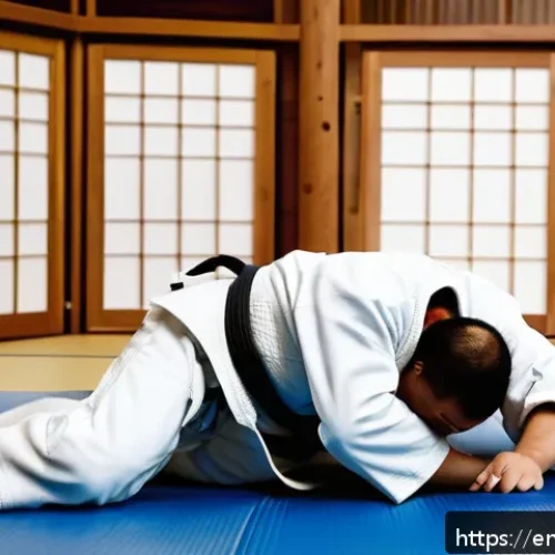 유도 안전하게 배우는 법 - A dynamic scene inside a modern dojo featuring two adult judo practitioners wearing properly fitted ...